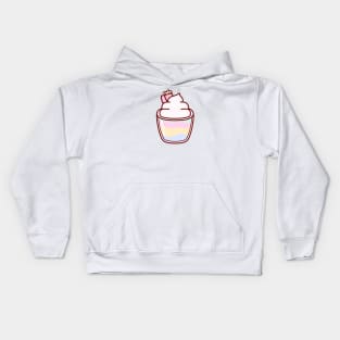 Cute Pastel Strawberry Parfait Kids Hoodie